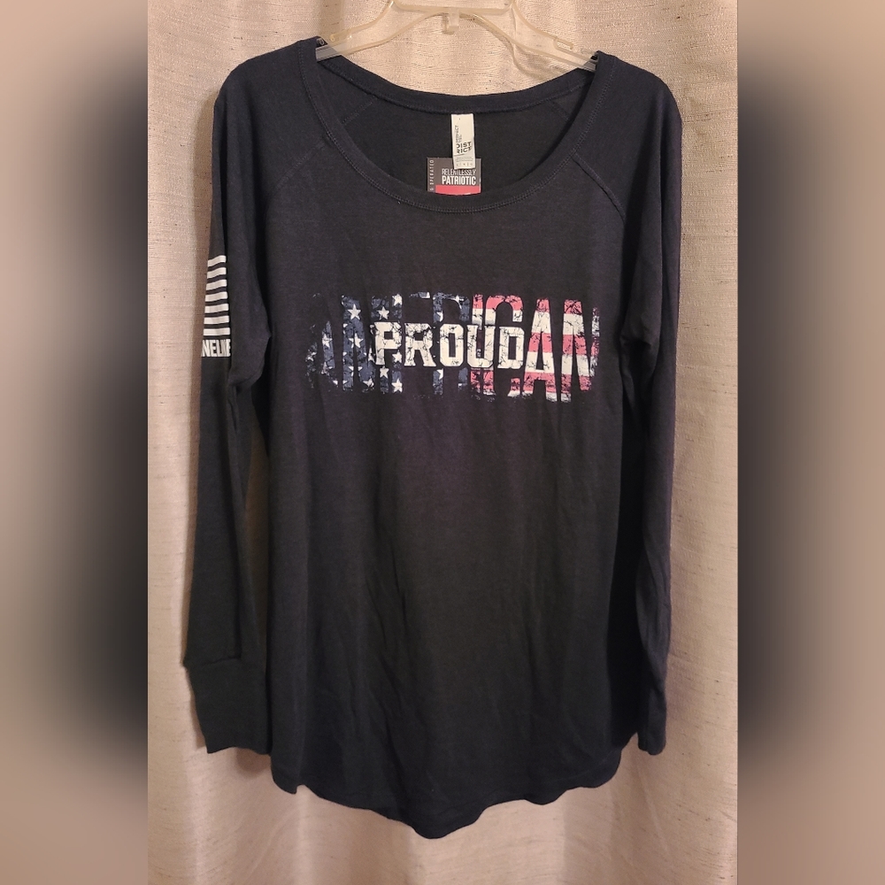 Nine Line Women's "Proud American" Long Sleeve Casual Shirt - Large - NWT